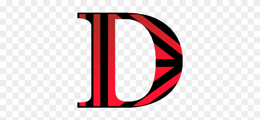 D Logo Red And Black Striped - Logo #1023636