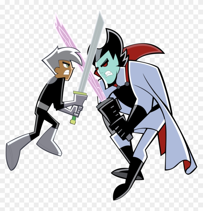 Sword Fighting Like A Ninja By Everay - Danny Phantom And Plasmius #1024818