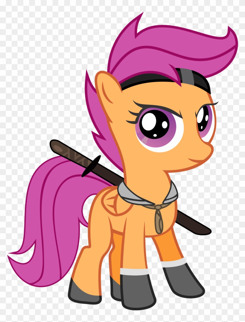 Mozlin, Ninja, Safe, Scootaloo, Simple Background, - Little Pony Friendship Is Magic #1024839