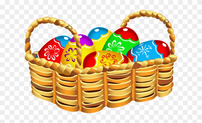 Publicat De Eu Ciresica La - Easter Egg Basket Clipart #1024902