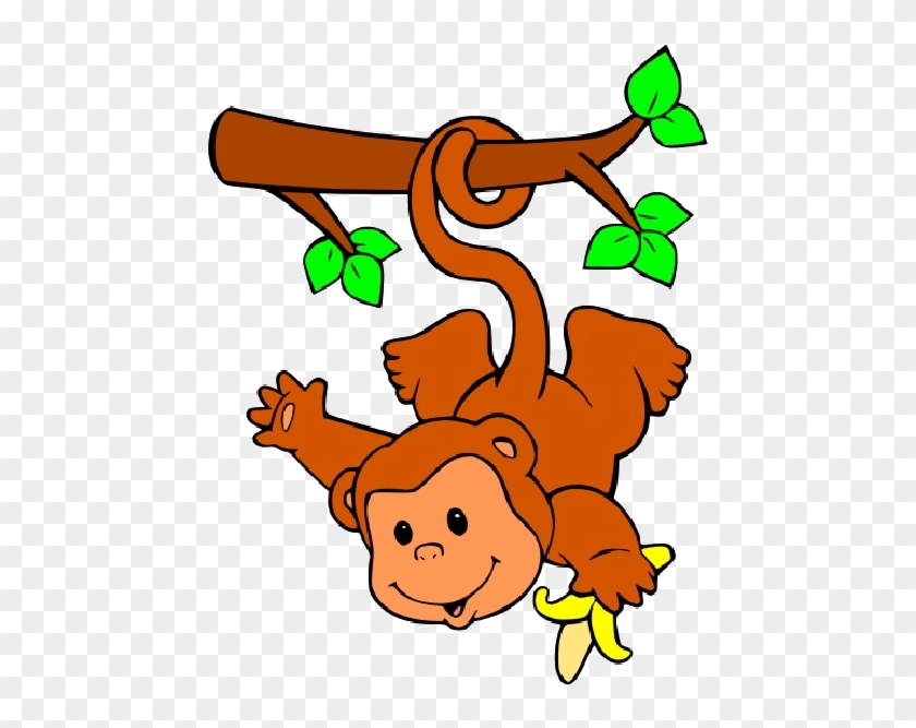 Funny Cartoon Clip Art Related Keywords & Suggestions - Hd Monkey Hanging Cartoon #178713