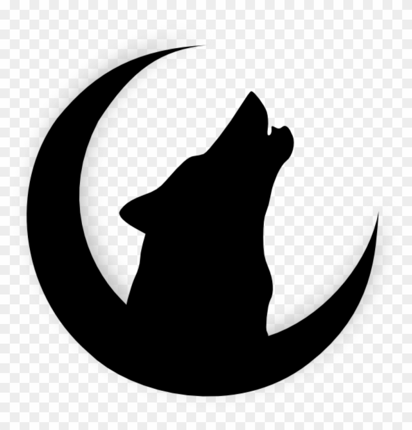 Wolf Clip Art - Wolf Howling At Moon Silhouette - Free Transparent PNG