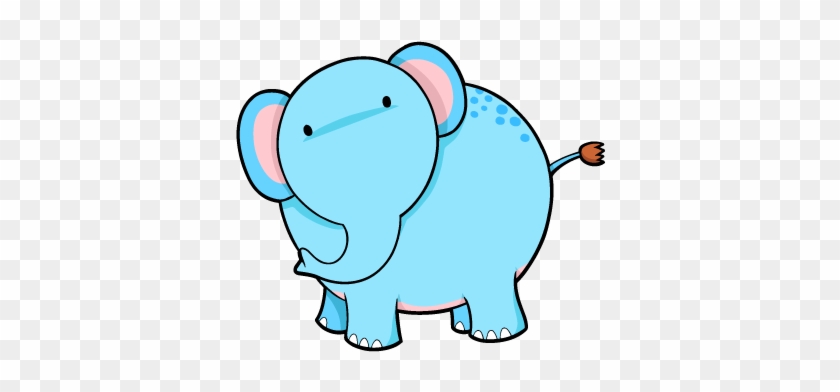 Cartoon Baby Elephants - Blue Elephant #181850