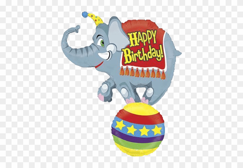 41" Giant Happy Birthday Circus Elephant Balloon - Circus Happy Birthday #182026