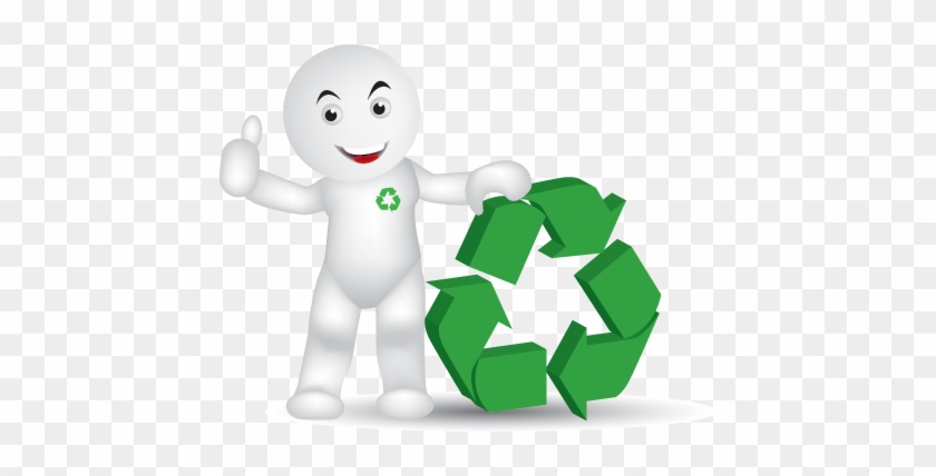 Cartoon Recycle Guy For Background, Helen - Recycling Hero #1028144