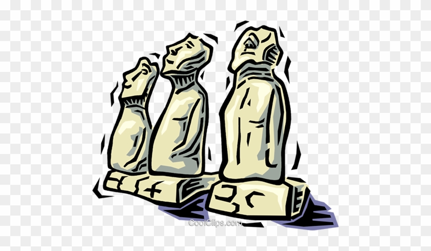 Easter Island Royalty Free Vector Clip Art Illustration - Easter Island Royalty Free Vector Clip Art Illustration #1028288