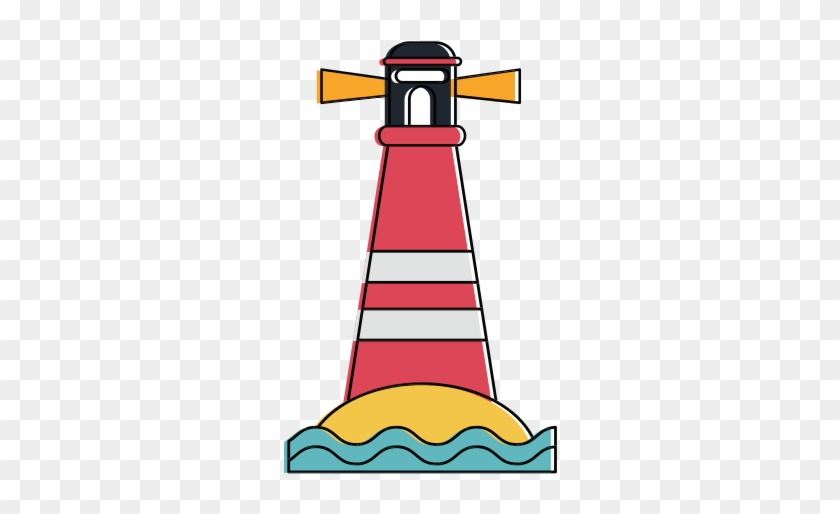 Lighthouse On Island Icon Image - Vector Graphics #1030589