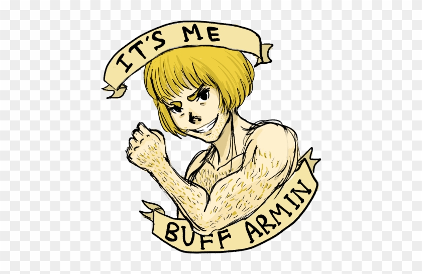 Transparent Buff Arms Armin - Cartoon #1030769