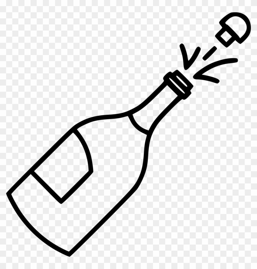 champagne bottle drawing