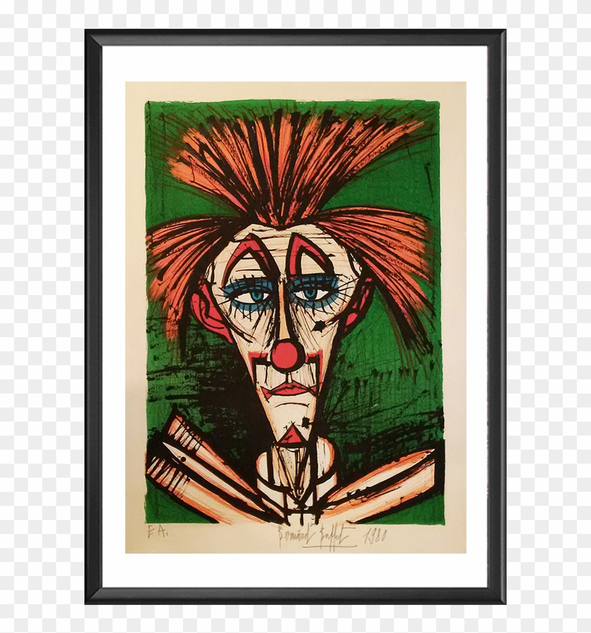 Clown Fond Vert - Painting #1032408