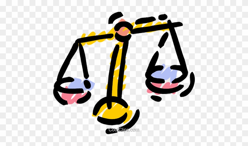 Scales Of Justice Royalty Free Vector Clip Art Illustration - Clip Art #1032562