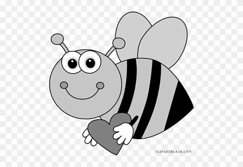 Cartoon Bee Animal Free Black White Clipart Images - Bee #1033171