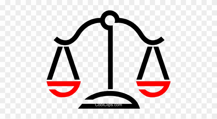 Scales Of Justice Royalty Free Vector Clip Art Illustration - Clip Art #1033218