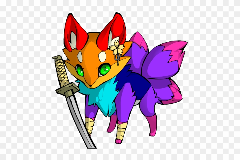 Rainbow Fox - Kawaii Rainbow Fox #1035522