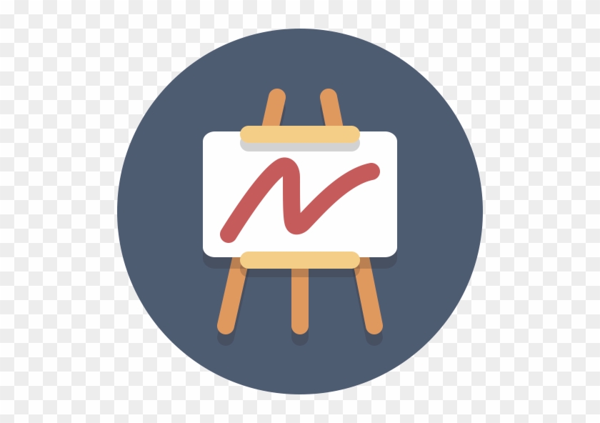 Easel Icon - Art Flat Icon Png #1036340