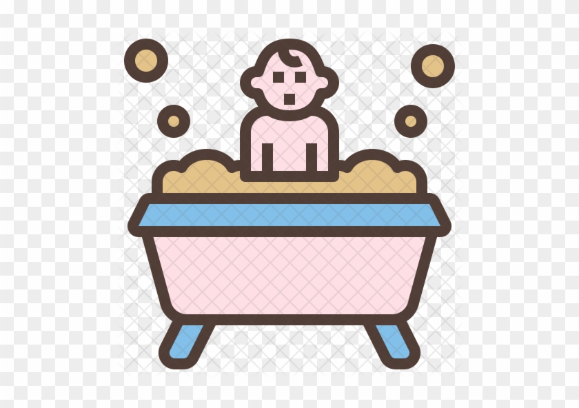 Baby Bath Icon - Higyene Baby Png #1042096