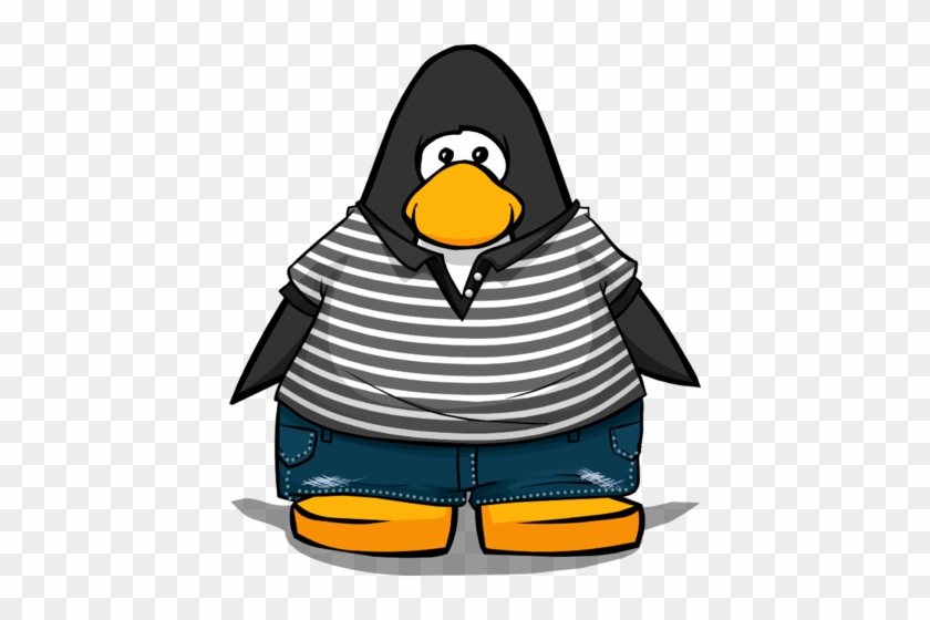 Grey Shirt N Shorts On Player Card - Club Penguin Raincoat #1049012