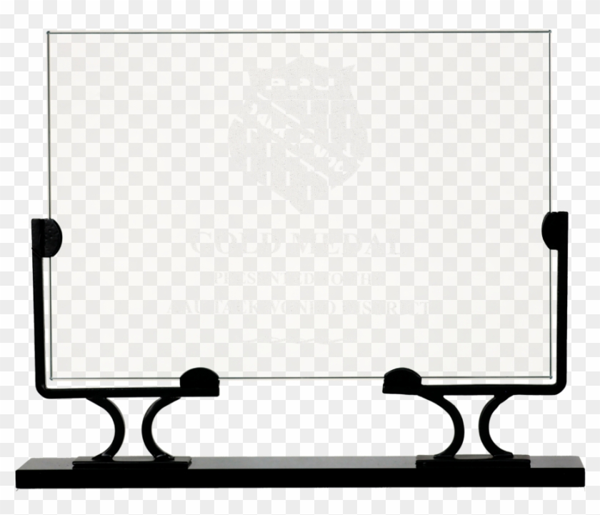 Medium Horizontal Rectangle Vintage Glass With Metal - Glass #1049130