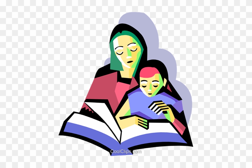 Mother With Child Reading Royalty Free Vector Clip External Validity Free Transparent Png Clipart Images Download