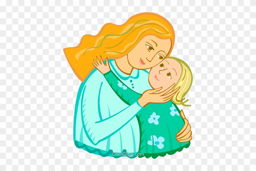 Mother And Child Royalty Free Vector Clip Art Illustration - Mother And Daughter Clipart Png #1049982