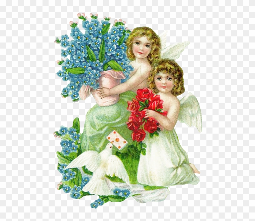 Ephemera - Angel And Flowers Png Transparent #1053815