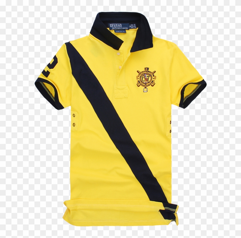 black and yellow polo ralph lauren shirt