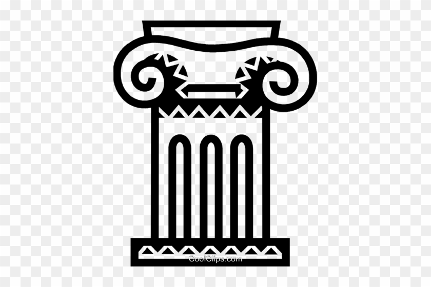 Column Or Pedestal Royalty Free Vector Clip Art Illustration - Graphics #1055809