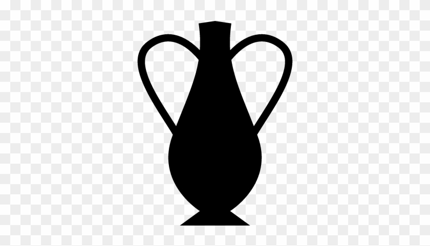 Trophy Jar Silhouette Vector - Vector Graphics #1058273