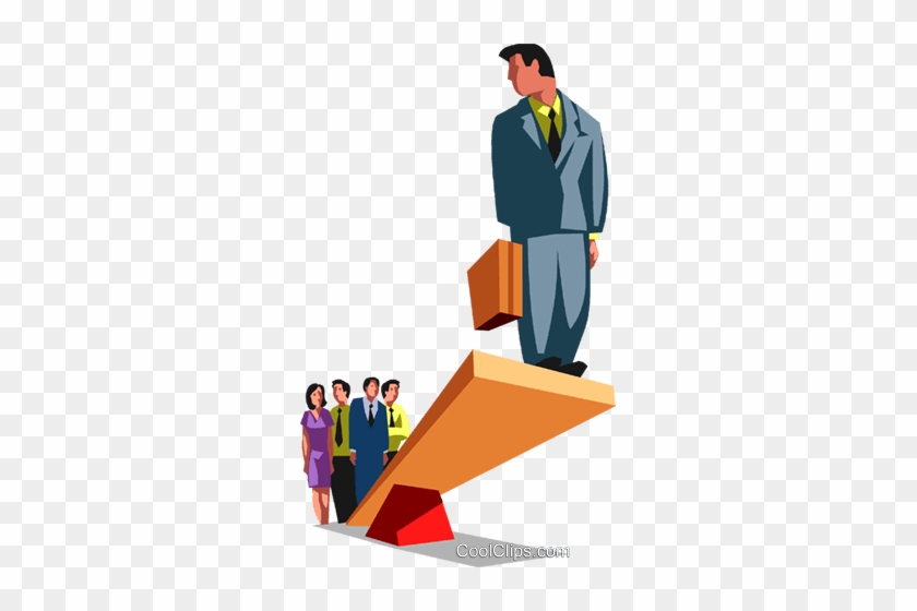 Businessman On Teeter Totter Royalty Free Vector Clip - Illustration #1060006