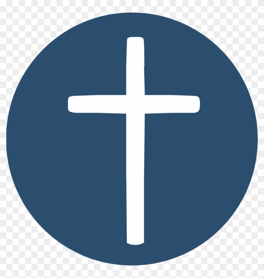 Blue Mission Initiative Cross Circle - Religious Cross In Circle