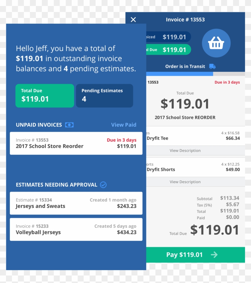 Mobile Invoicing Dashboard For Clients - Designer #1061436