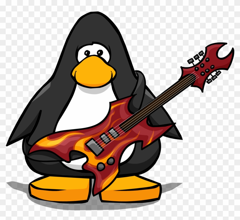 Hard Rock Guitar From A Player Card - Club Penguin Vuvuzela #183187