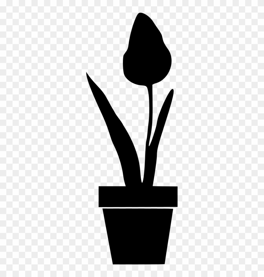 Medium Image - Potted Plant Silhouette Transparent #185596