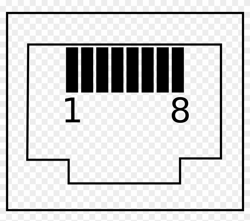 Rj45 With Pin Numbers Icons Png - Rj 45 커넥터 핀 번호 #1064119