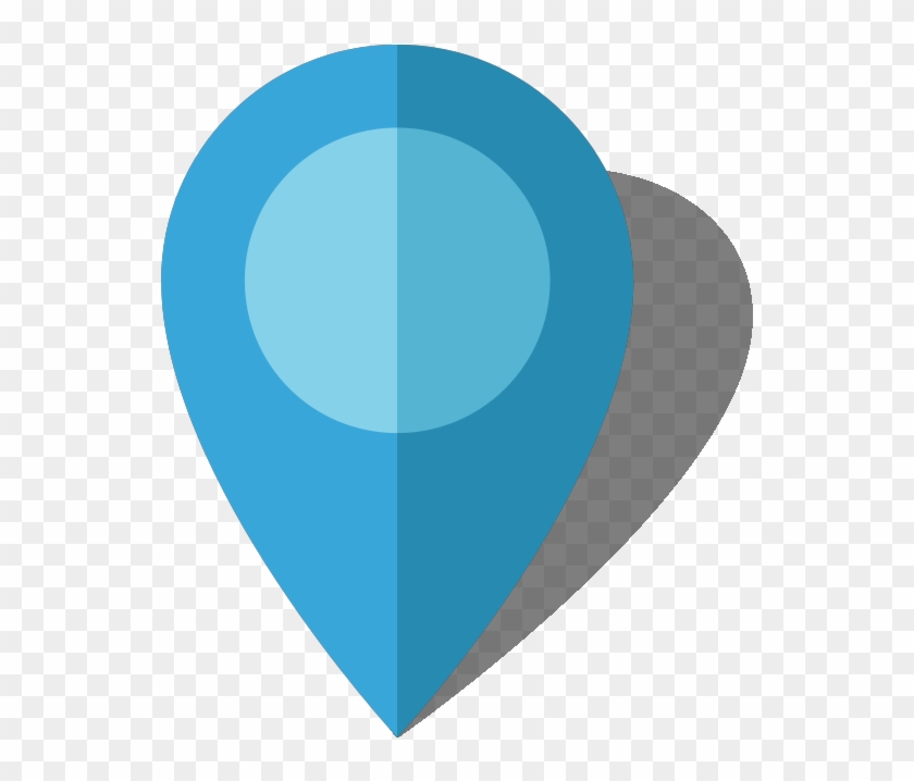 Location Map Pin Light Blue10 - Blue #1065859