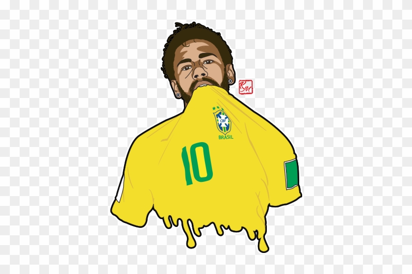 Neymar By Itsnivekbruh - Digital Art - Free Transparent PNG Clipart ...