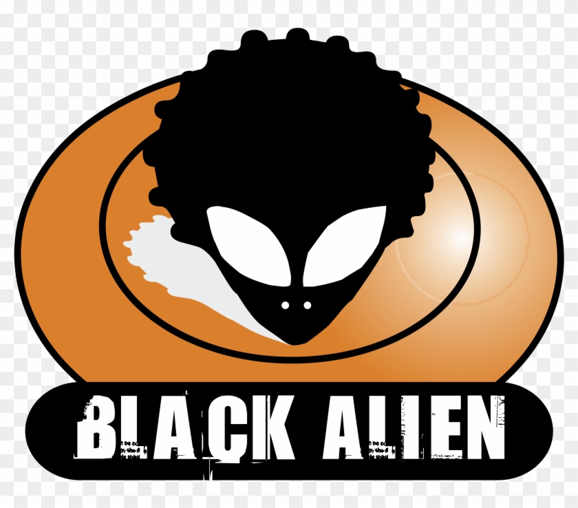 Black Alien Logo Black And White - Black Alien #1072664