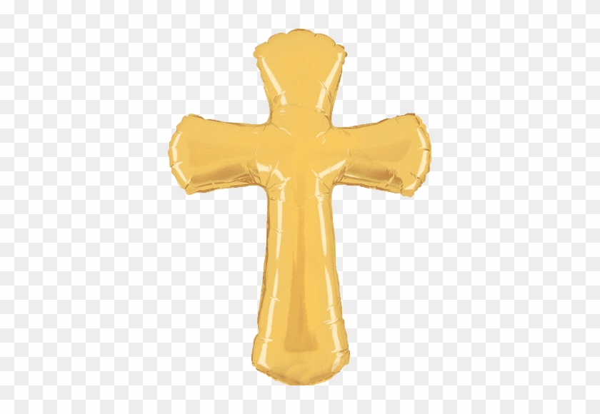 44" Gold Cross Balloon - Cross Balloon #1073580