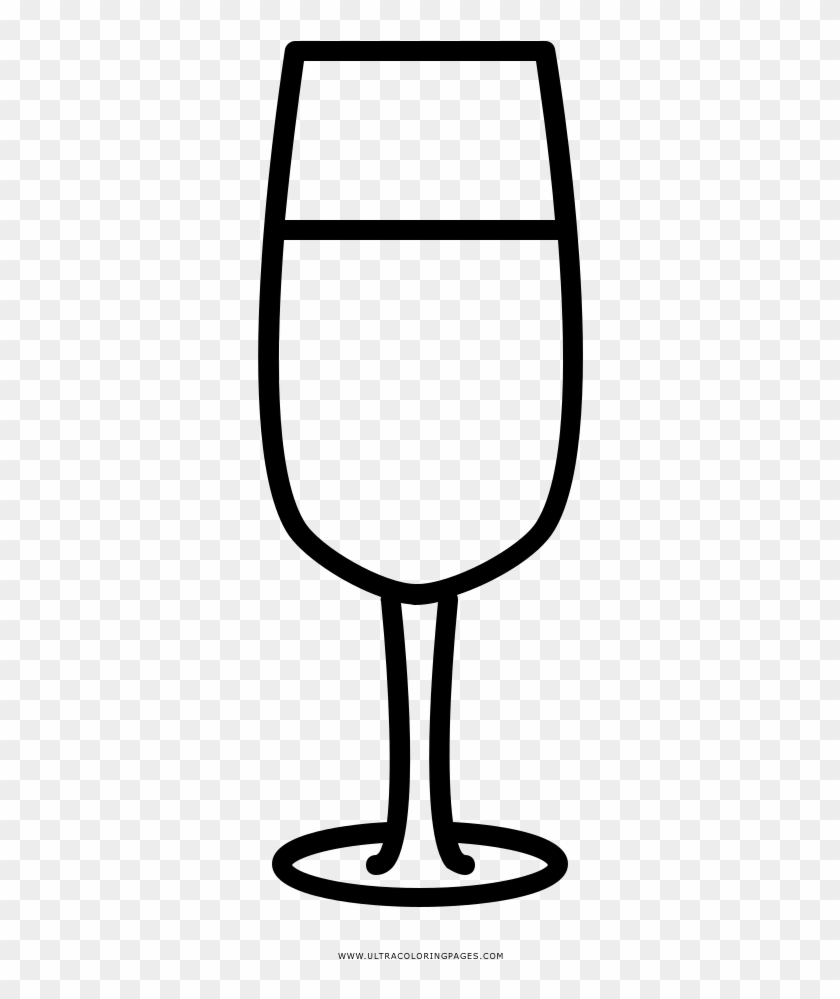 Champagne Coloring Page - Champagne Stemware - Free Transparent PNG ...