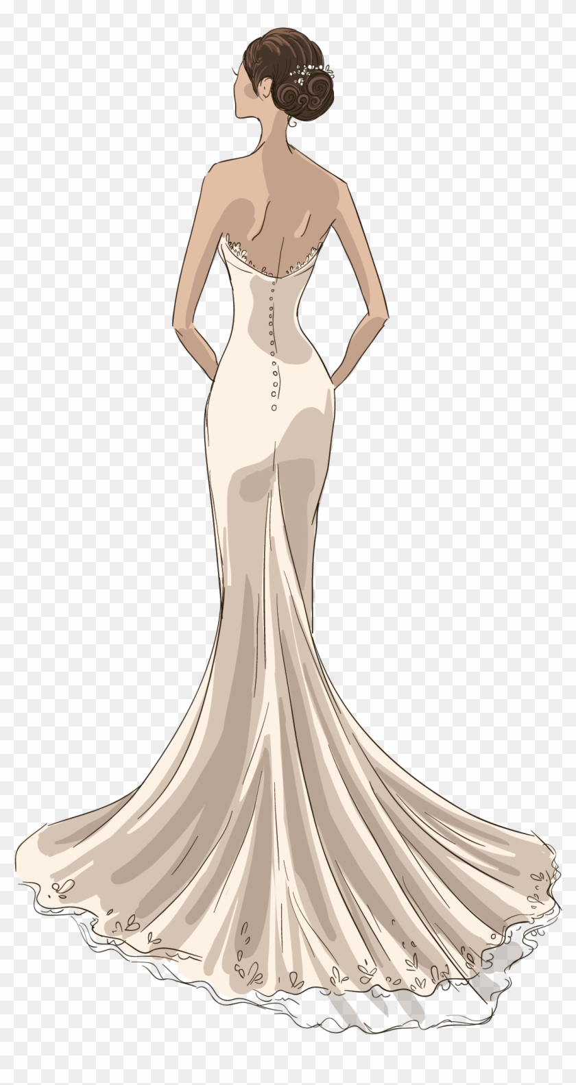 Wedding Dress Drawing Model - Wedding Dress - Free Transparent PNG ...