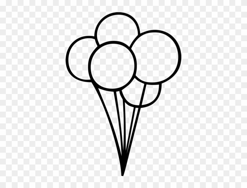 Black And White Balloons Clip Art #1074959