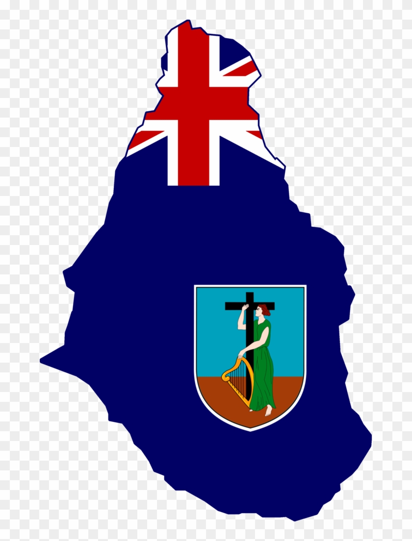 Flag Map Of Montserrat - Leeward Islands Flag #1077118