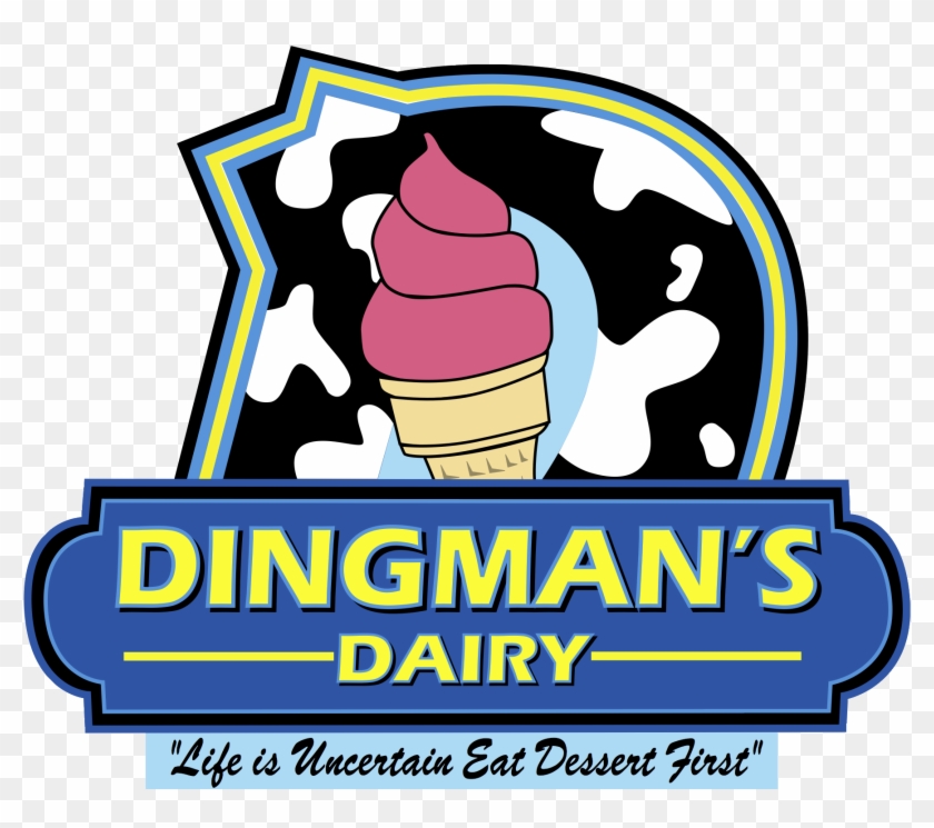 Dingman's Dairy Logo On Transparent With Words - Ice Cream #1077809