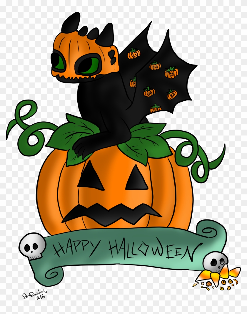 Happy Halloween From Nightwit And Me - Happy Halloween Dragon #1078423