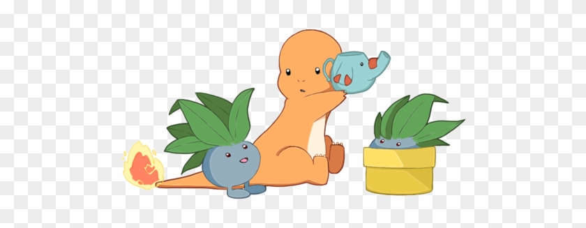 Charmander Just Watering Some Oddishs - Baby Oddish #1080336