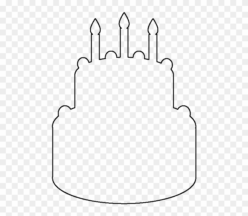Cake Clipart Outline Birthday Cake Cut Out Template Free