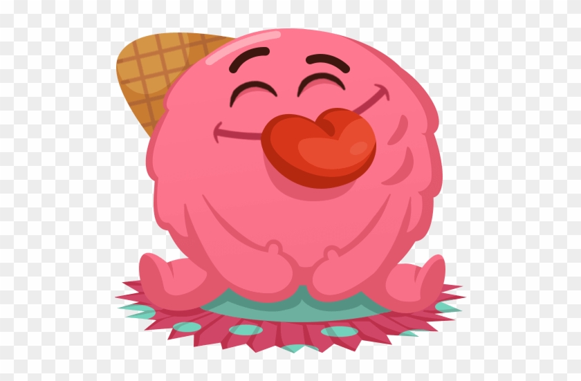 Pinky Ice Cream Cone Sticker For Imessage Messages - Стикеры Вк Рожков #1084157