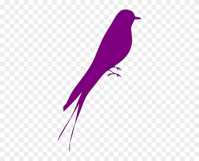 Bird Clip Art At Clker - Purple Bird Transparent #1084667