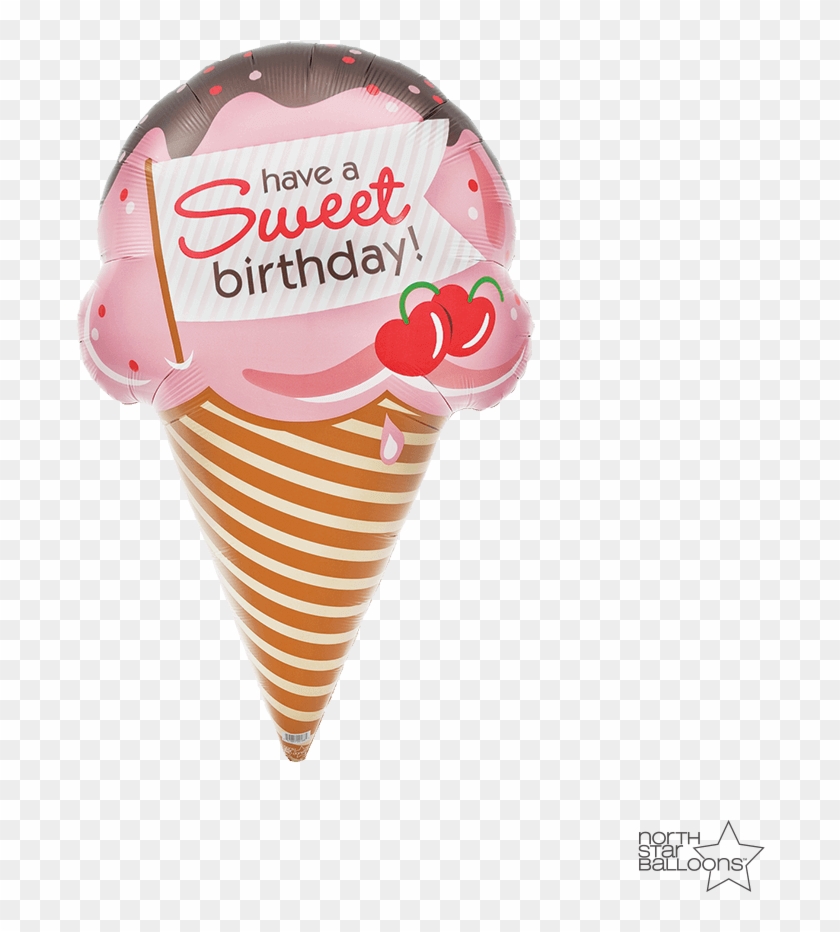 Sweet Birthday Ice Cream Cone 37 In - Sweet Birthday Ice Cream Cone 37 In #1085448