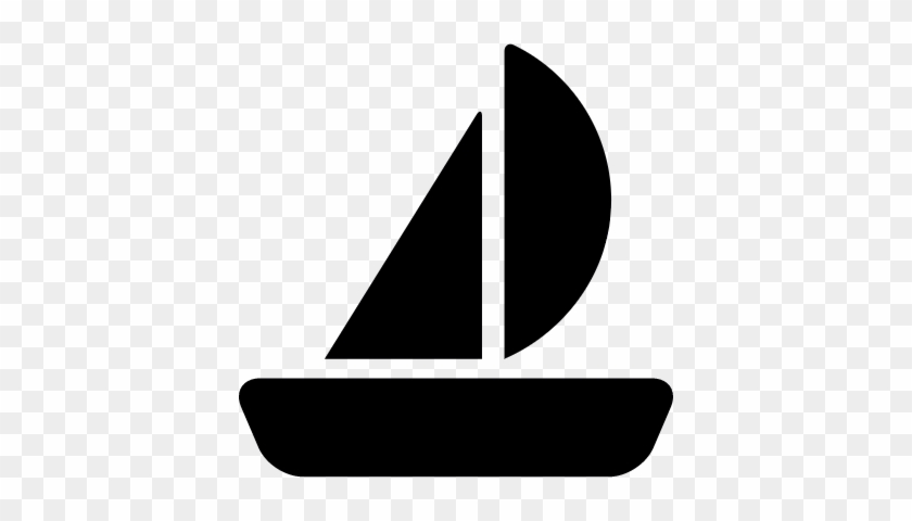 Sailing Boat With Veils Vector - Bateau Logo Noir #1088776